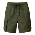 thumbnail image 1 of CHUMUD Cargo Shorts for Women Quick Dry High Waist Drawstring Work Shorts Multi Pockets, 1 of 6