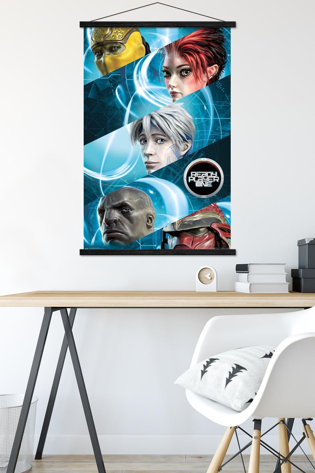 Ready Player One - Profiles Wall Poster with Wooden Magnetic Frame, 22.375" x 34"