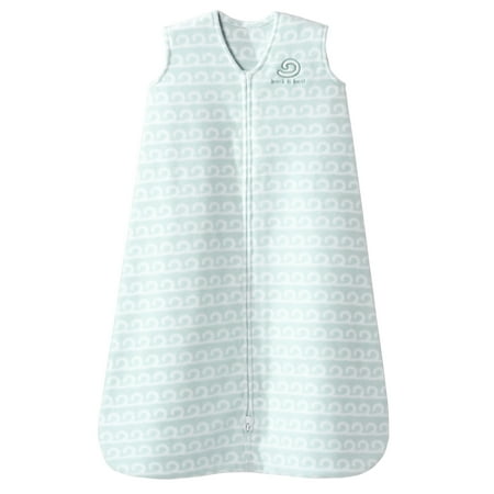 Halo Design - HALO SleepSack Wearable Blanket, Micro-Fleece - Sleeveless Grey Wave Design - Baby Boy or Girl