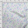 thumbnail image 2 of oneOone Cotton Cambric White Fabric Leaves & Flower Craft Projects Decor Fabric Printed By The Yard 56 Inch Wide, 2 of 4