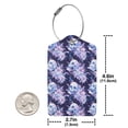 thumbnail image 2 of Rocae blue starry sky Skull flower for Leather Luggage Baggage Tags ID Label Privacy Cover ID Label with Stainless Steel Loop and Address Card, 2 of 5