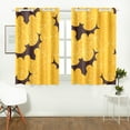 thumbnail image 2 of MKHERT Black Bat Pattern Window Curtains Kitchen Curtain Room Bedroom Drapes Curtains 26x39 inch, 2 Piece, 2 of 3