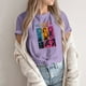 thumbnail image 4 of Moonsky Camiseta unisex Huntrix Dem-0n, colores cómodos, camiseta Huntrix para niñas, camiseta Mira Rumi Joey, merchandising, regalo juvenil para fans del K-pop (Morado claro L), 4 of 4