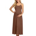 thumbnail image 2 of PBFRDSJ Women's Maternity Cami Dresses Sleeveless Backless Casual Dress Spaghetti Strap Flowy Loose Long Sundress, 2 of 9