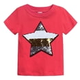 thumbnail image 3 of Toddler Little Kids Baby Boys Girls Magic Flip Sequins Tshirt Short Sleeve Crew Neck Pullover Tees Tops, 3 of 5