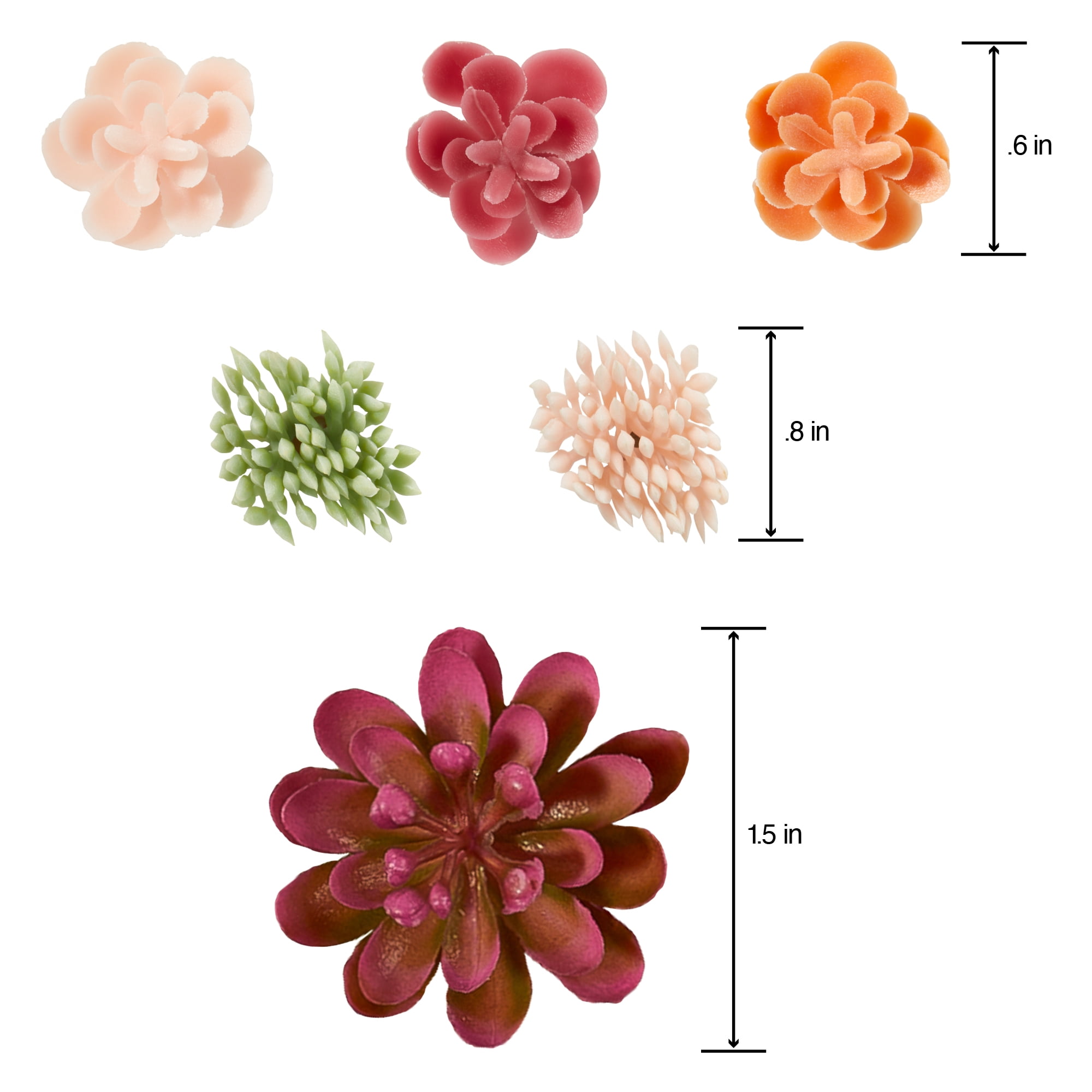 FloraCraft Artificial Succulent Vase Filler 2.8 Ounce Assorted Red