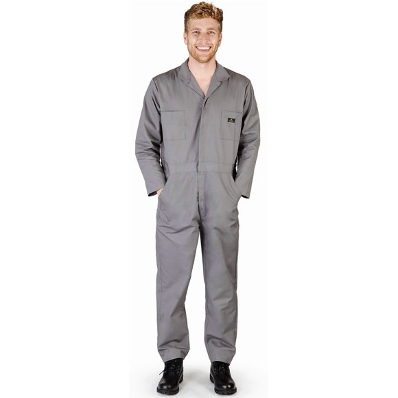 NATURAL WORKWEAR - Mens Tall Long Sleeve Basic Blended Coverall, Grey 38093-XXX-LargeTall-FBA