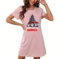 thumbnail image 2 of Tnhcen Inclusive Plus Size Christmas Sleep Dress Cute Holiday Print Short Sleeve Round Neck Short Length Stretchy Polyester Spandex S-2XL for Every Body, 2 of 5