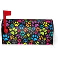 thumbnail image 2 of Colorful Dog Paw Print Mailbox Covers Magnetic Standard Size,Mailbox Wraps Post Letter Box Outdoor Home Garden Yard Decor 21x18 in, 2 of 7