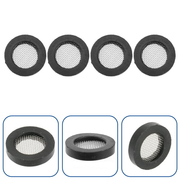 Omeite 304 steel wire mesh bellows gasket 20pcs/pack (4 points black rubber belt filter)