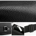 thumbnail image 4 of Wuztai Men's Crossbody Waist Bag 24x13x3cm, Multi-Pocket PU Leather Chest Bag for Travel Commuting, Mobile Phone Waist Pack, 4 of 6