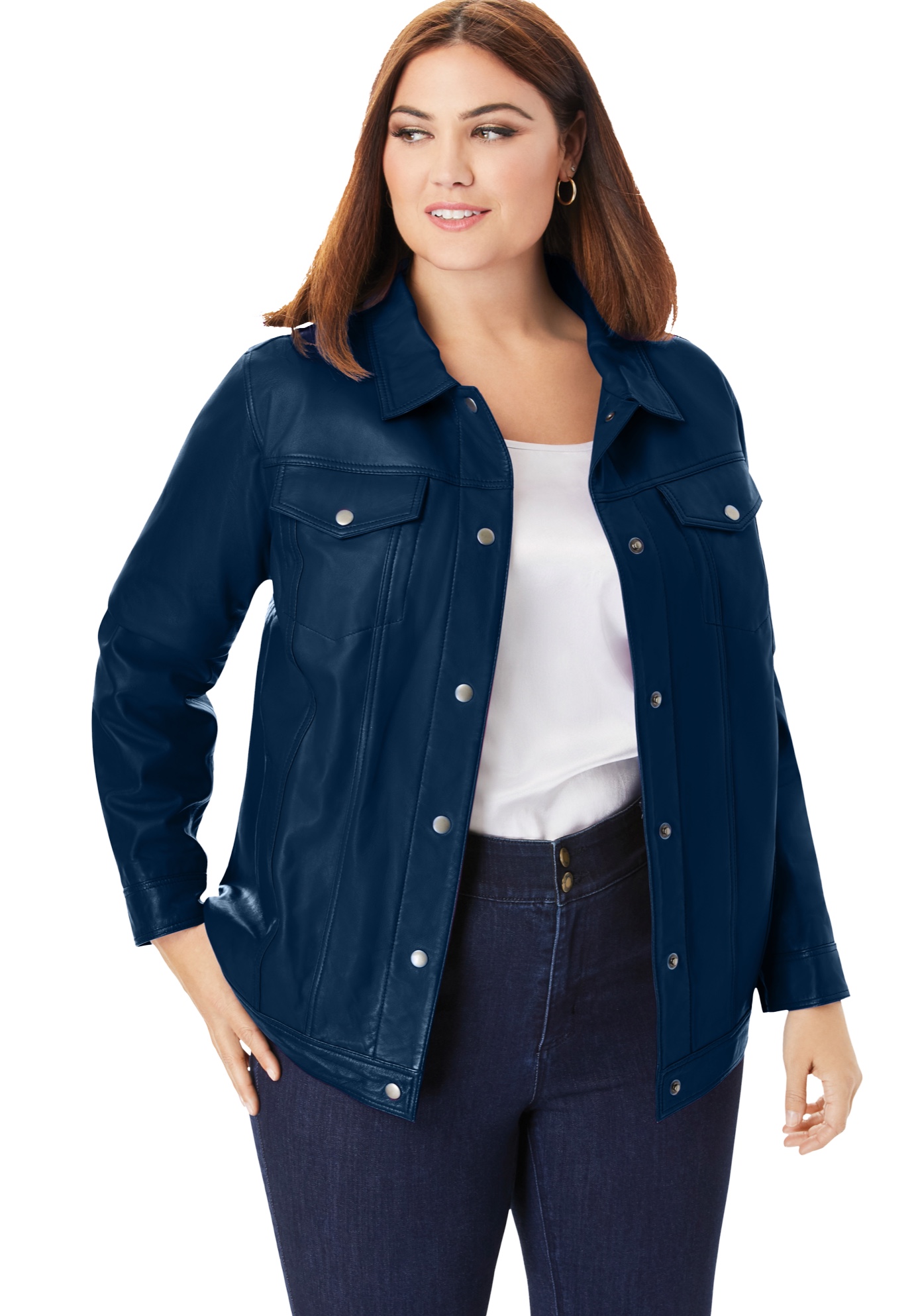 denim and leather jacket womens