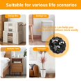 thumbnail image 4 of 8PCS Furniture Casters, 360 Rotating Movable Pulley 3 Steel Ball Casters, Self-Adhesive Casters, Swivel Casters, Small Caster for Trash Cans Boxes Flower Pots, 4 of 5