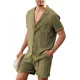 thumbnail image 1 of Conjunto Casual Suelto De Camisa De Lino De Algodón P/hombre, 1 of 7