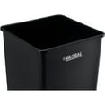thumbnail image 2 of HOMEZY-US Square Plastic Garbage Can, 35 Gallon Capacity, Indoor/Outdoor Rated, 19-1/2"W x 19-1/2"D x 27-4/5"H, Utility Trash Can, No Lid, Black, 2 of 10