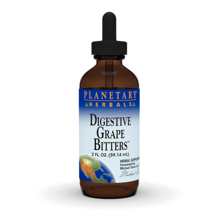 Planetary Herbals Digestive Grape Bitters, Liquid Drops - Supports Digestion - 2 Fluid oz