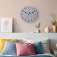 thumbnail image 3 of Wall Clock Solid Color Clocks PVC Silent Non-Ticking Battery Operated Decorative Grey Round Clock for Home Living Room Kitchen Bedroom Office School Wall Decor 14 Inch, 3 of 9