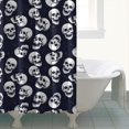thumbnail image 4 of Navy Skull Pattern Shower Curtain 84"x72" ,Bathroom Decorative Shower Curtains Set with 12 Hooks,Modern Waterproof Washable Shower Curtain, 4 of 6