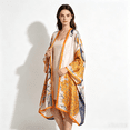 thumbnail image 6 of WeHello Women's shirt peacock print kimono long style clothes summer casual swimsuit cardigan, 6 of 9