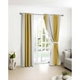 thumbnail image 4 of Fsddascl Yellow Ombre Blackout Curtains for Bedroom/Living Room, Thermal Insulated Kitchen Curtains, Farmhouse Modern Abstract Art Grommet Darkening Window Treatment Drapes 52"x63"x2, 4 of 8