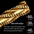 thumbnail image 4 of Gamvdout White Steel Extended Roughing Milling Cutter 4-Flute HSS-AL Titanium Coated Corrugated Edge Roughing Cutter for Stainless Steel and Aluminum Alloys, 4 of 7
