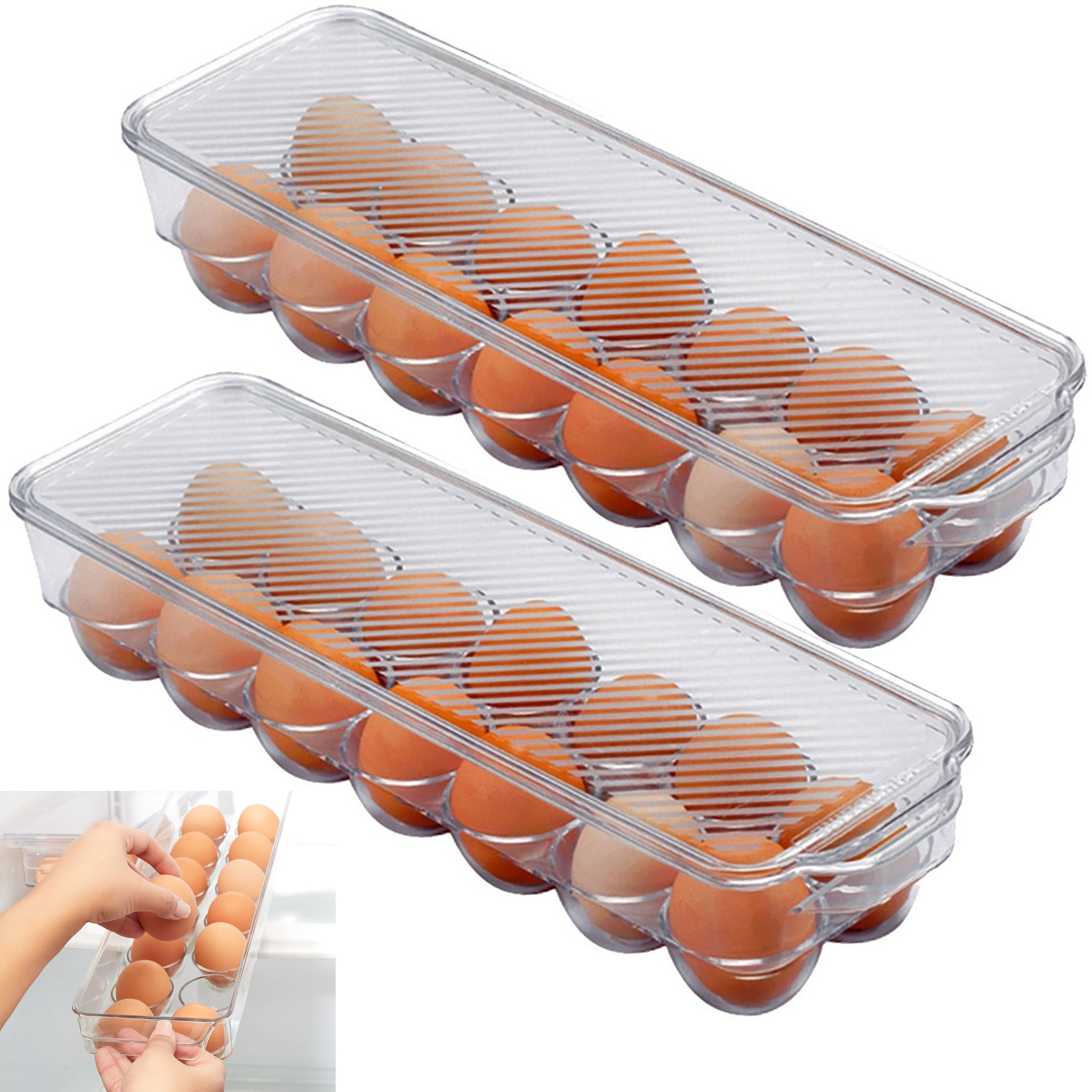 14 Grid Egg Organizer Kitchen Storage Box For Refrigerator Crisper Container⭐ 