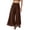 BO41_Brown, variant on Womens High Waist Wide Leg Pants Chiffon Palazzo Flowy Lightweight Trousers Casual Solid Color Culottes Purple L
