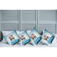 thumbnail image 6 of Winter Throw Pillow Cushion Case Pack of 4, Traveling Themed Snowy Image Ski Baggage Items Blue Vintage Car Holiday Photograph, Modern Accent Double-Sided Print, 4 Sizes, Multicolor, by Ambesonne, 6 of 6