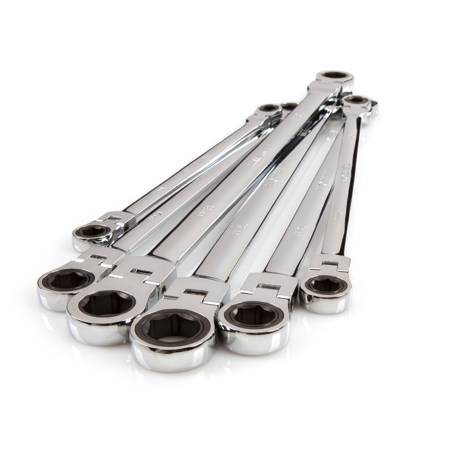 TEKTON WRN77164 Long Flex Ratcheting Box End 8 to 19 mm Wrench Set 6 Pieces Walmart