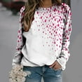 thumbnail image 2 of Azrian Deals Womens Shirts Valentine'S Day Sweatshirt Long Sleeve Pullover Tunic Tops Clearance, 2 of 6