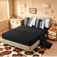 thumbnail image 3 of Manfei Abstract Zebra Print 7-Piece Twin Bedding Sets,Cheetah Pattern Bedding Comforter Set,White Black Stripes Sheet Sets For Children,Microfiber Bedroom Decor Reversible, 3 of 8