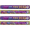Beistle 4 Piece Metallic Plastic Day of The Dead Banners Colorful Dia De Los Muertos Decorations, Made in USA Since 1900, 7.5" x 5', Multicolor
