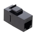 thumbnail image 3 of NavePoint CAT6 UTP Inline Keystone Coupler, RJ45 Female to RJ45 Female, Snap-In, 25 pack, Black, 3 of 5