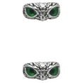 thumbnail image 2 of Anillo de búho Sonducket ojo retro Verde 2Conjunto, 2 of 6