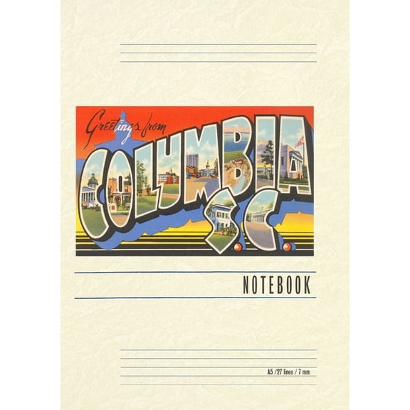 Vintage Lined Notebook Greetings from Columbia, (Paperback)