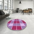 thumbnail image 3 of Ahgly Company Indoor Square Patterned Pink Lemonade Pink Area Rugs, 3' Square, 3 of 6