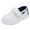 White, variant on Girl Slip On Sneakers Hook and Loop Low Top Casual Walking Shoes School Comfort Footwear