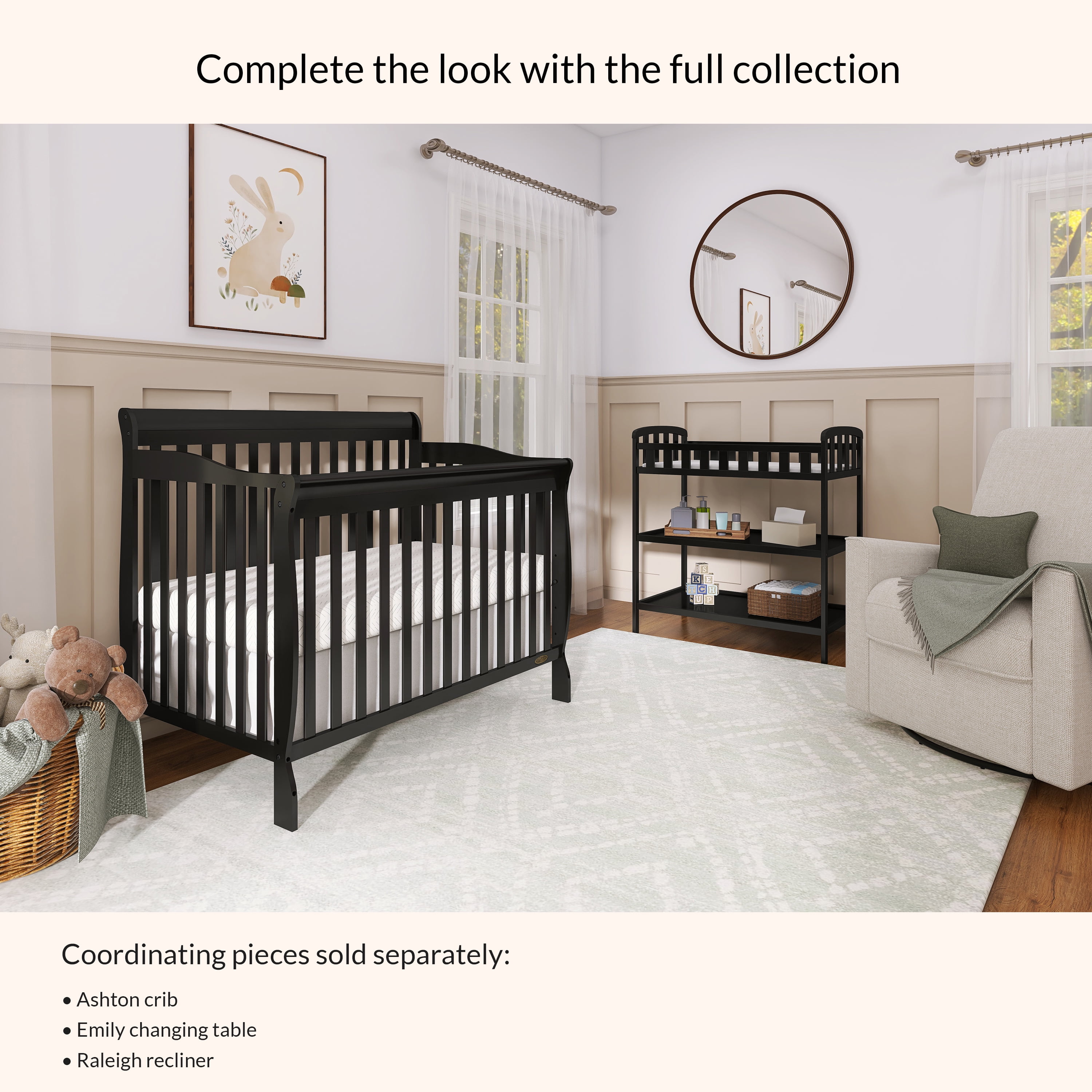 Dream On Me Emily Changing Table, Black