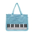 thumbnail image 3 of bolsas para la bolsa de hombro bolso de compras de nylon accesorios para piano de piano impermeable para amantes de la música músicos azul, 3 of 8