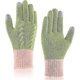 thumbnail image 1 of Juego de 2 guantes de invierno cálidos de punto para pantalla táctil con forro polar y dedos completos (verde y rosa), 1 of 5