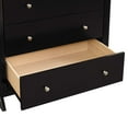 thumbnail image 5 of Modern Contemporary Urban Design Bedroom Living Room Dresser Drawer Chest Stand, Wood, Brown, 5 of 5