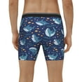 thumbnail image 4 of Picia Cartoon Sharks2 Pattern Men's Athletic Long Leg Briefs , Performance Stretch Underwear，Moisture-Wicking, 4 of 7