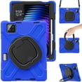 thumbnail image 2 of For Xiaomi Pad 7 Pro/ Xiaomi Pad 8 Pro 11.2 inch Case, 360 Rotatable Handle Stand, Shoulder Strap, Drop-Proof Design, Blue, 2 of 7