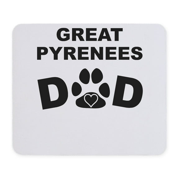 CafePress - Great Pyrenees Dad Mousepad - Non-slip Rubber Mousepad, Gaming Mouse Pad