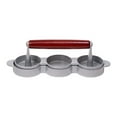 thumbnail image 1 of Prensa para hamburguesas, prensa para hamburguesas antiadherente de aluminio para hamburguesas de carne. tres cabezas, 1 of 9
