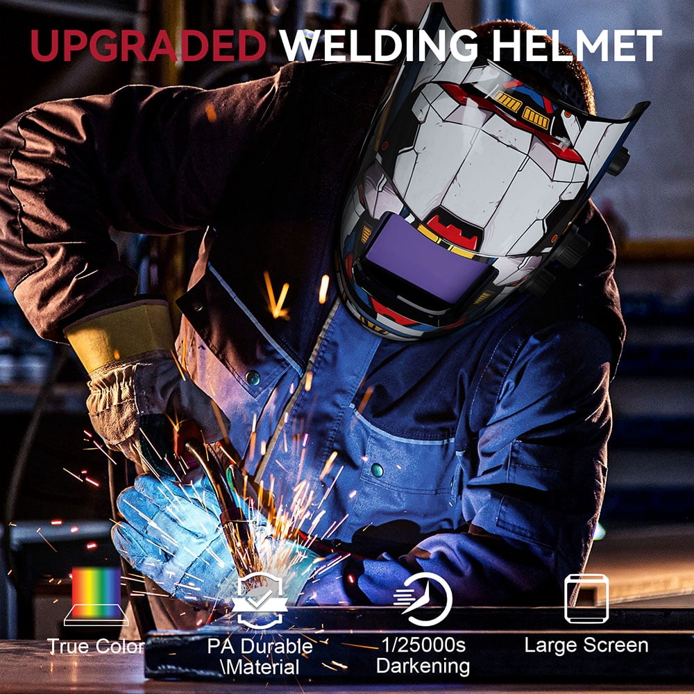 ARCCAPTAIN Large View Auto-Darkening true color Welding Helmet