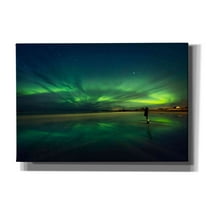 Epic Graffiti 'Amazing View On The Northern Lights' by Epic Portfolio, Giclee Canvas Wall Art, 26"x18"