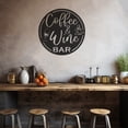 thumbnail image 3 of LaModaHome Exclusive Round Metal Wall Decor With Coffe Wine Bar Lettering – Durable & Artistic Metal Wall Art for Home and Office Decor, Perfect for Any Interior Design Aesthetic, 3 of 5