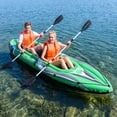 thumbnail image 2 of Goplus Inflatable Kayak 2 Person, Heavy Duty Tandem Touring Kayak with Aluminum Paddles Green + Black, 2 of 9