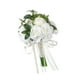 thumbnail image 5 of Bouquet de boda rosas blancas para la novia rosas artificiales flores falsas ramo de novia para fiesta día de San Valentín ducha de novia, 5 of 9